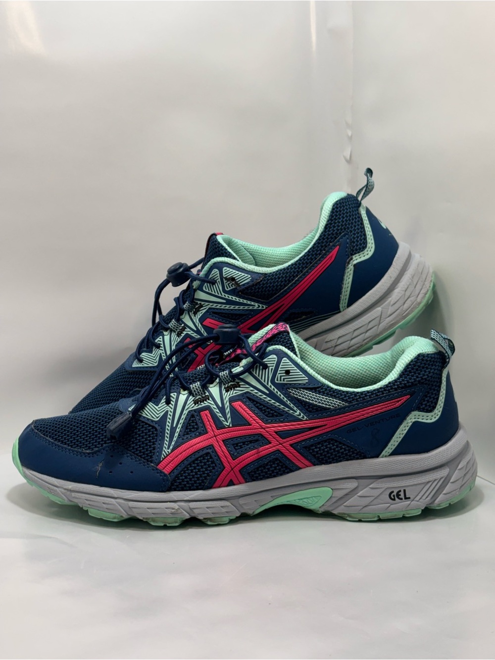Asics Gel-Venture 8 Women's Size 11 Blue/Pink Running Shoes Sneakers 1012B230